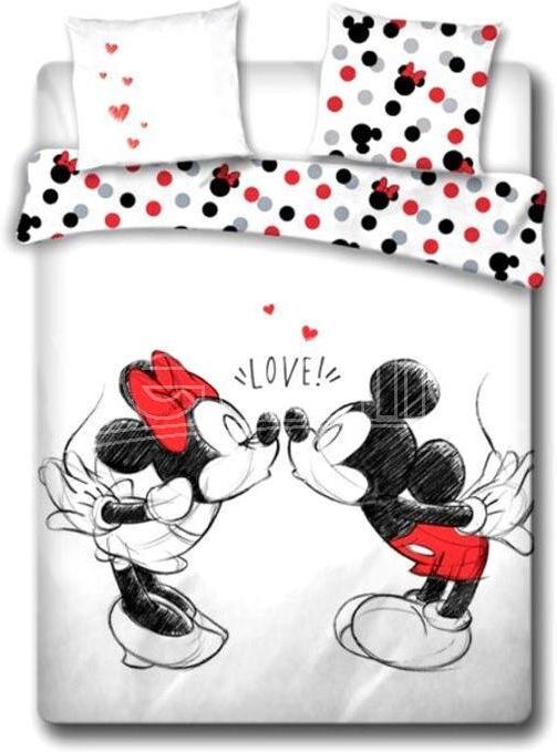 Disney Mickey E Minnie Copripiumino Bianco Love Letto 135 Cm Disney Mickey E Minnie Copripiumino Bianco Love Letto 135 Cm