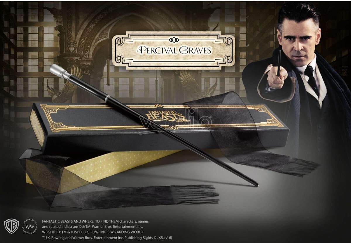 NOBLE COLLECTION Animali Fantastici Bacchetta Magica Percival Grave Olivander NOBLE COLLECTION Animali Fantastici Bacchetta Magica Percival Grave Olivander