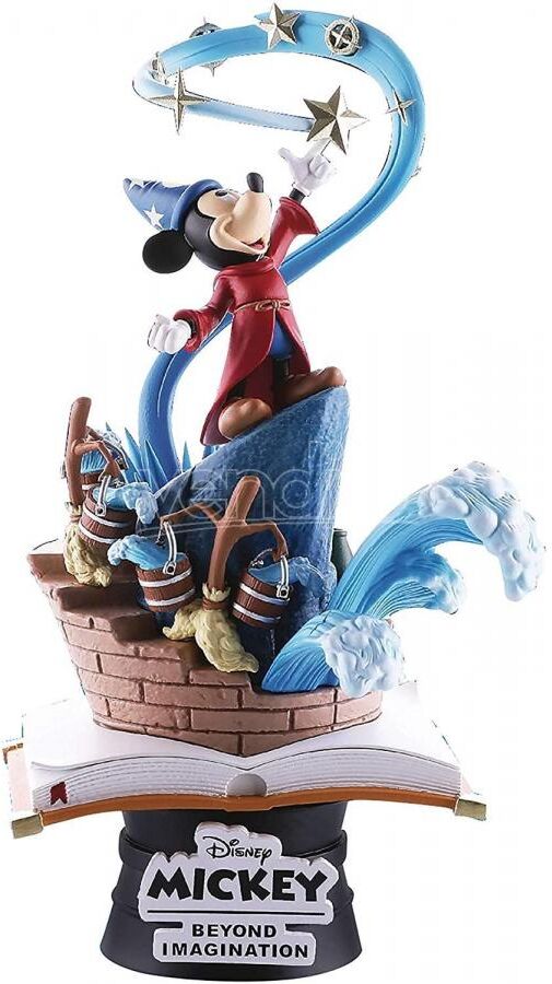 BEAST KINGDOM Mickey Oltre L'Immaginazione Figura L'Apprendista Stregone Diorama