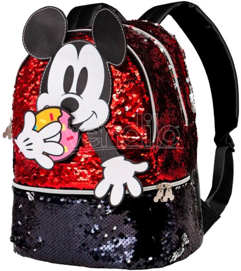 KARACTERMANIA Disney Mickey Donut Paillettes Zaino 32cm KARACTERMANIA Disney Mickey Donut Paillettes Zaino 32cm