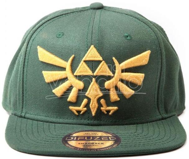 Difuzed Zelda - Twilight Princess, Cappellino Snapback Con Golden Triforce Logo Difuzed Zelda - Twilight Princess, Cappellino Snapback Con Golden Triforce Logo