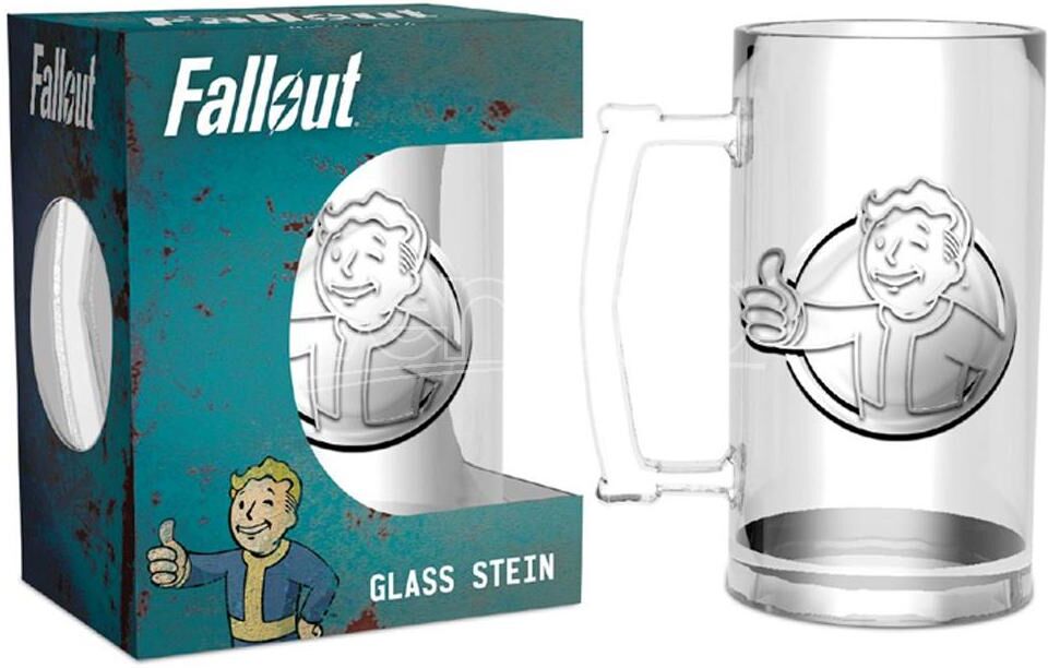 GB EYE Fallout Vault Boy Glass Stein Boccale GB EYE Fallout Vault Boy Glass Stein Boccale