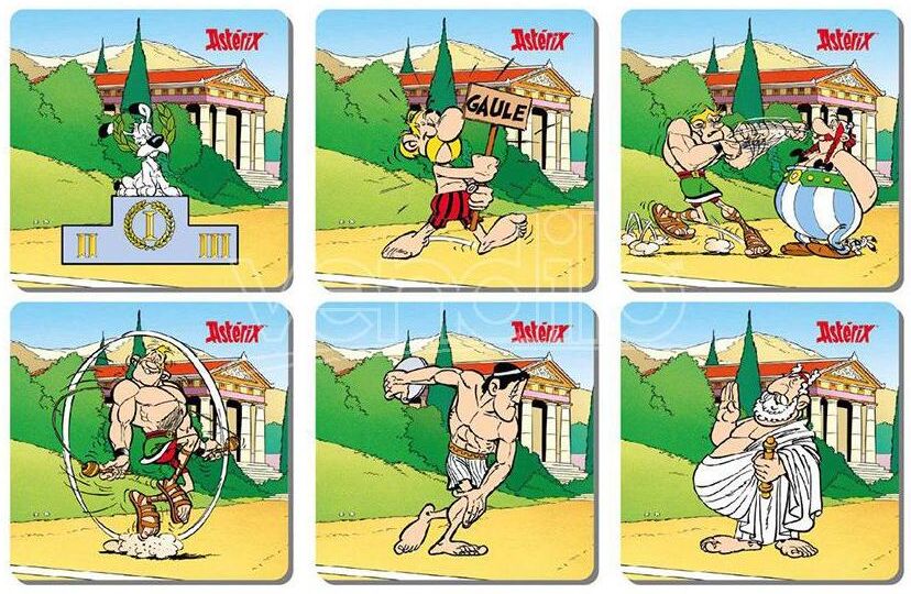 SD TOYS Asterix Olympic Games 6 Sottobicchieri Set Sottobicchieri