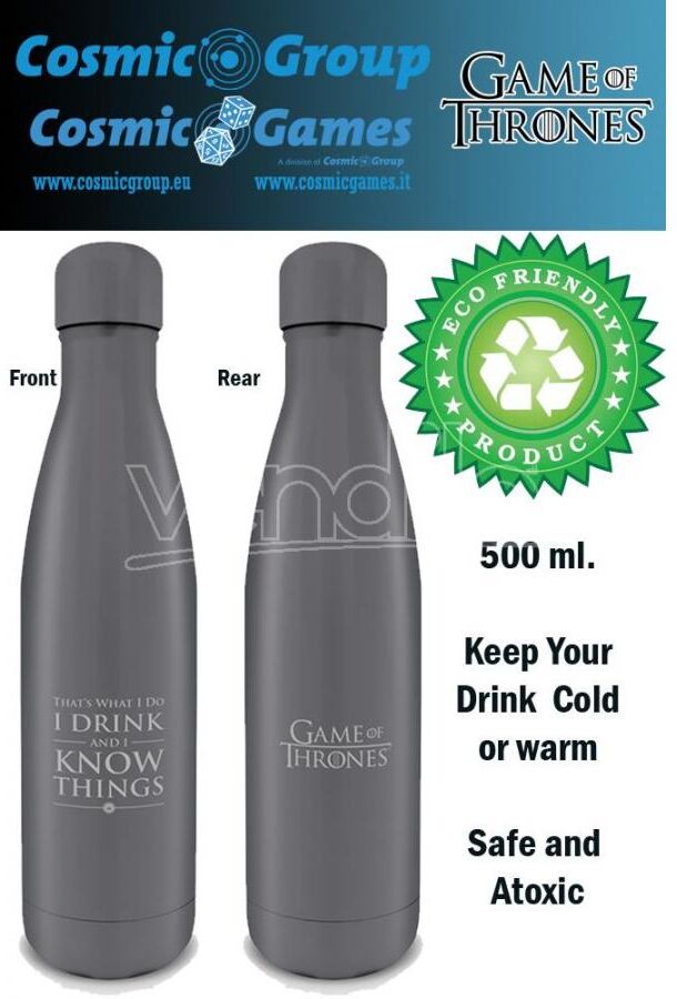 Pyramid Game Of Thrones Metallo Drink Bottiglia Bottiglia Pyramid Game Of Thrones Metallo Drink Bottiglia Bottiglia