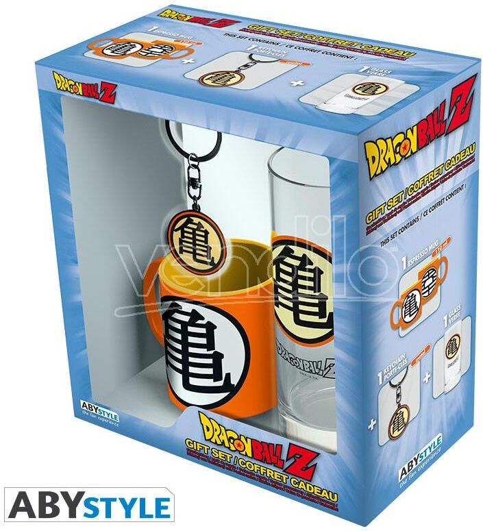 ABYSTYLE Dragon Ball - Pck Bicchieri 29cl + Portachiavi + Mini Tazza "Kame Symbol" ABYSTYLE Dragon Ball - Pck Bicchieri 29cl + Portachiavi + Mini Tazza "Kame Symbol"
