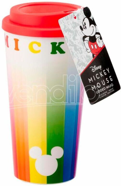 FUNKO Disney Mickey Arcobaleno Da Viaggio Lidded Tazza