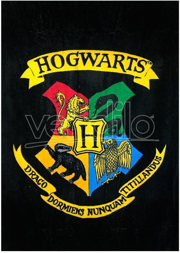 GROOVY UK LTD Harry Potter Asciugamano Nero Con Stemma Hogwarts Groovy GROOVY UK LTD Harry Potter Asciugamano Nero Con Stemma Hogwarts Groovy
