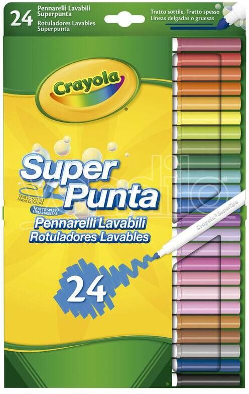 CRAYOLA Set 24 Washable Super Line Markers CRAYOLA Set 24 Washable Super Line Markers
