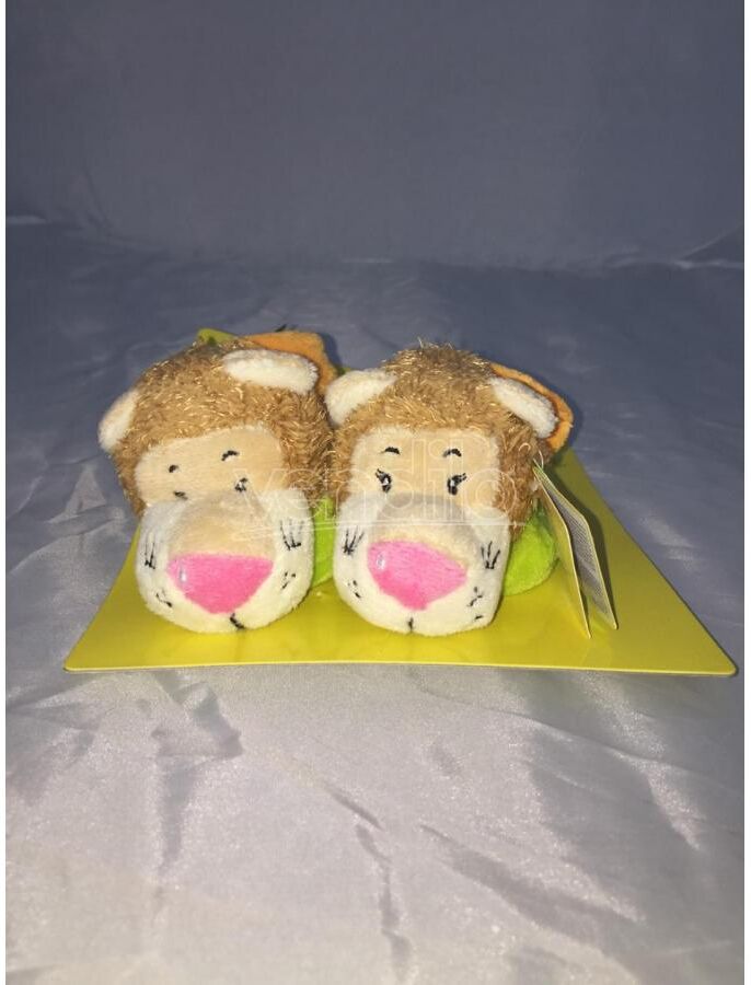 Maricart - Scarpine Neonato Con Coppia Leoni Peluche 0+ Maricart - Scarpine Neonato Con Coppia Leoni Peluche 0+
