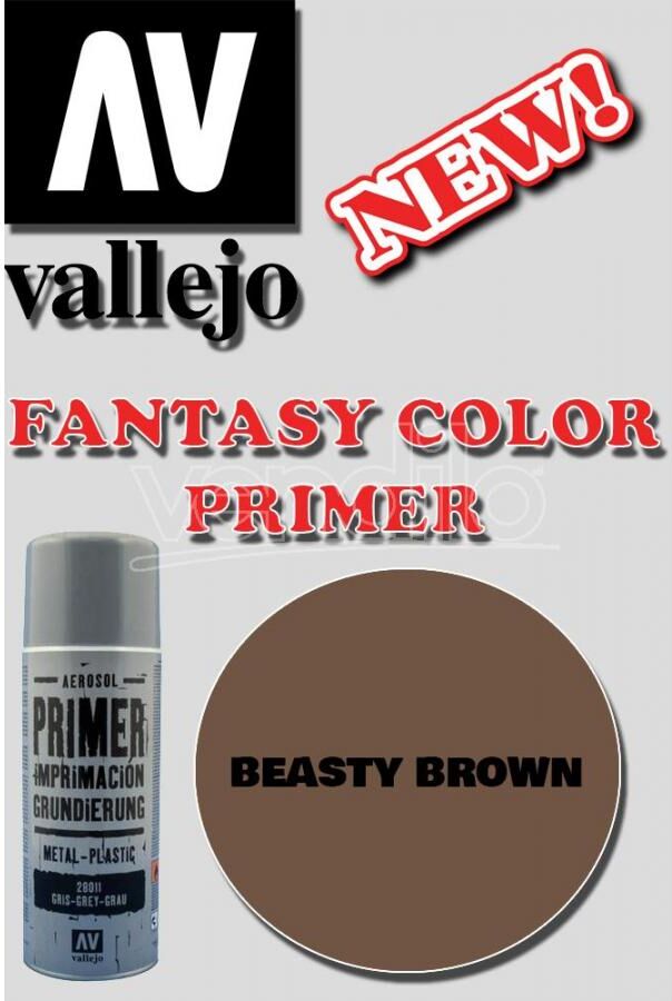 VALLEJO Fantasy Color Primer Beasty Brown 28019 Colori VALLEJO Fantasy Color Primer Beasty Brown 28019 Colori