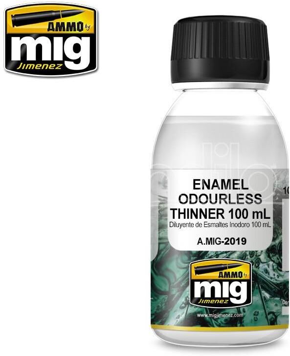 AMMO BY MIG JIMENEZ Enamel Ouderless Thinner 100 Ml 2019 Accessori Modellismo AMMO BY MIG JIMENEZ Enamel Ouderless Thinner 100 Ml 2019 Accessori Modellismo
