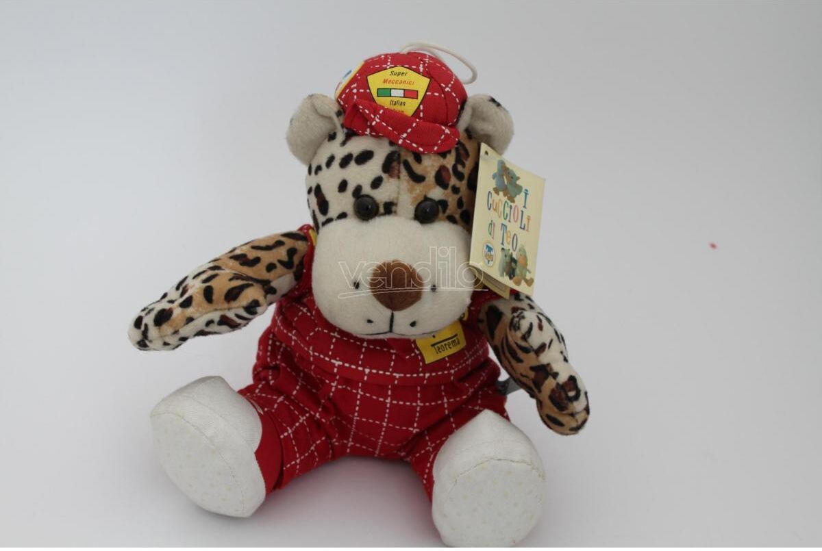 TEOREMA - Peluche Leopardo In Tuta Da Meccanico 24 Cm Circa TEOREMA - Peluche Leopardo In Tuta Da Meccanico 24 Cm Circa