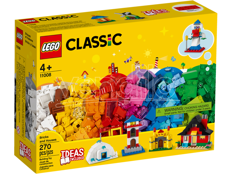 Lego Classic 11008 - Set Mattoncini E Case Lego Classic 11008 - Set Mattoncini E Case