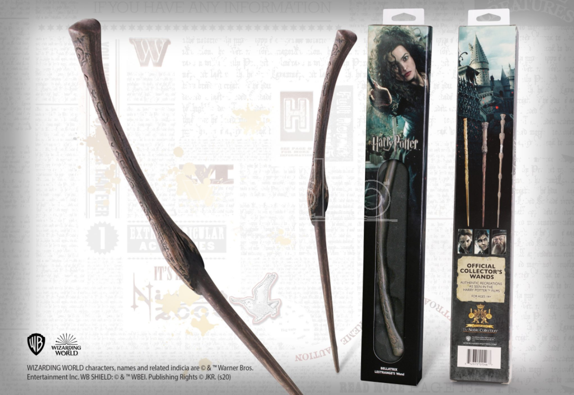 THE NOBLE COLLECTION Harry Potter Bacchetta Magica Bellatrix Lestrange In Blister Noble Collection