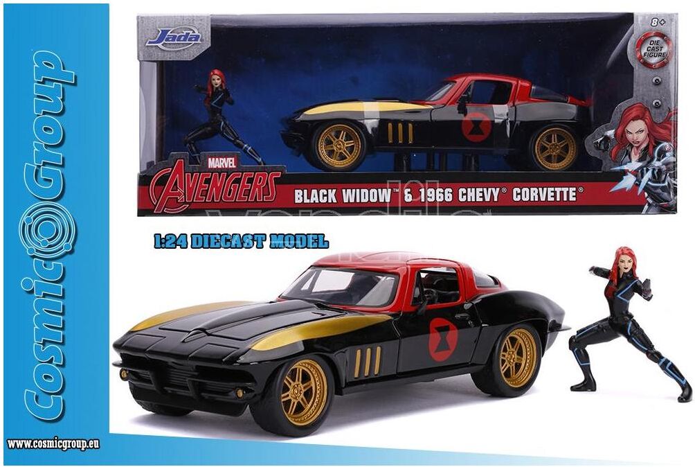 MODELCARGROUP 1966 Corvette W B.Widow 1:24 Diecast Modelli In Scala Model Car MODELCARGROUP 1966 Corvette W B.Widow 1:24 Diecast Modelli In Scala Model Car