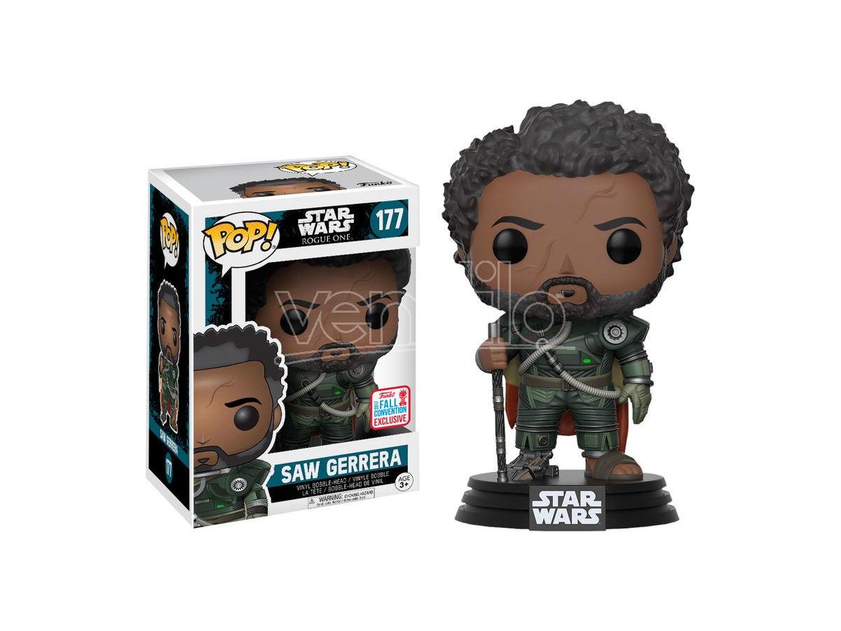 FUNKO Pop! Figura Star Wars Rogue One Saw Gerrera Con Hair 2017 Fall Convention Esclusiva