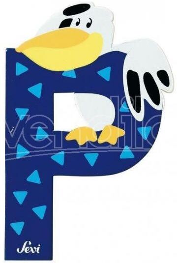 TRUDI Sevi 81616 - Letteraa P Pellicano In Legno Blu 9,5 Cm Decorazione TRUDI Sevi 81616 - Letteraa P Pellicano In Legno Blu 9,5 Cm Decorazione