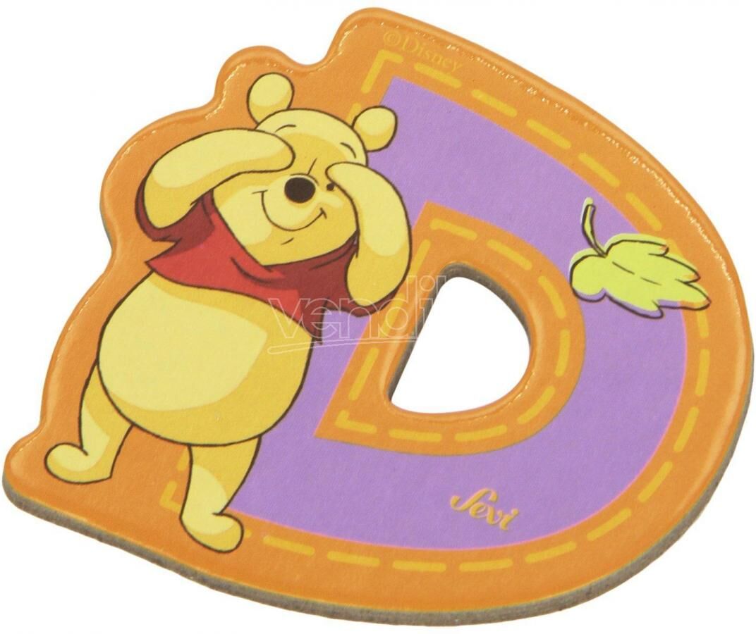 TRUDI Sevi 82762 - Winnie The Pooh Letteraa D Adesiva 7 Cm