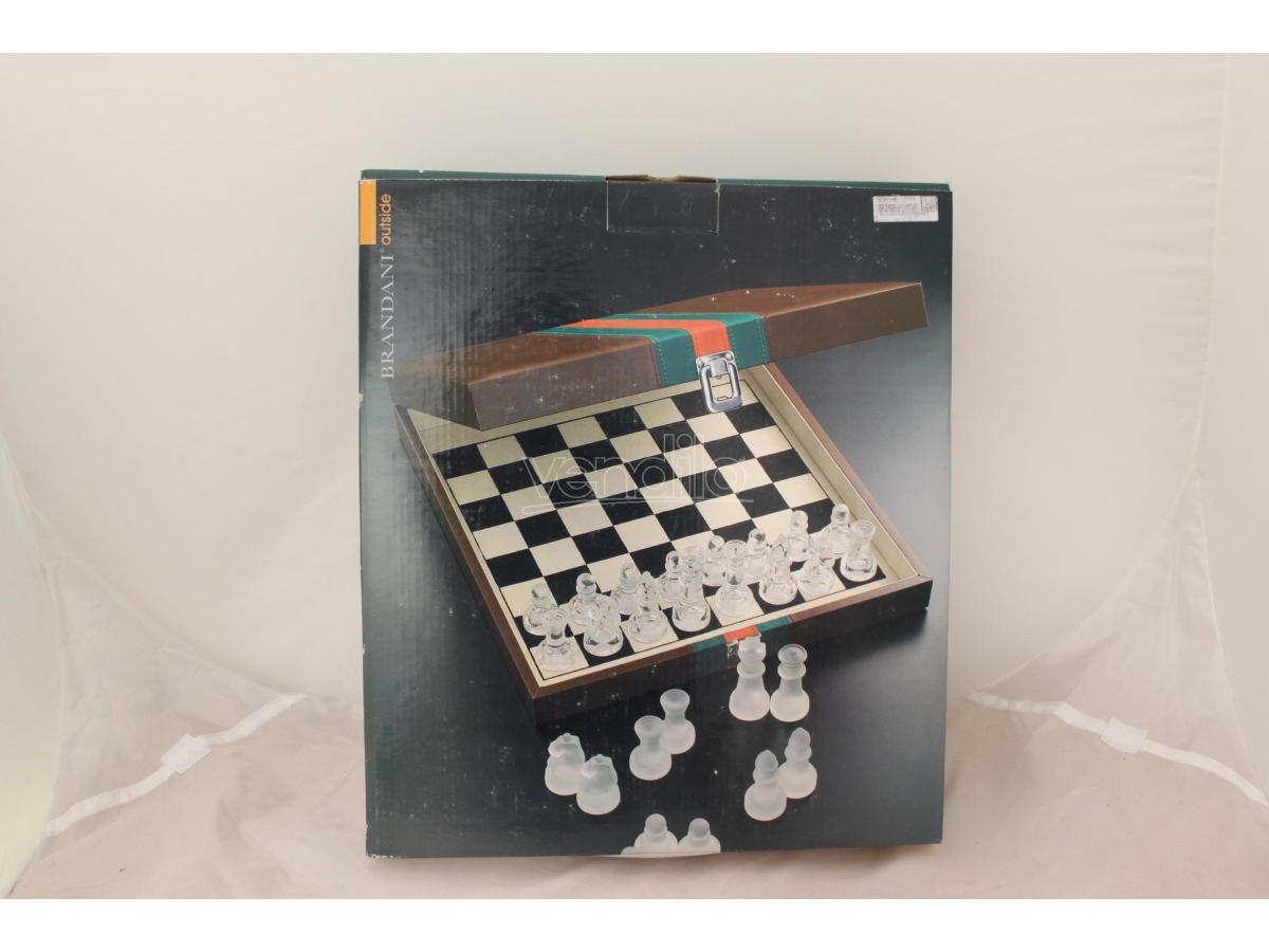 ALTRO Brandani - Valigetta Con Scacchiera E Scacchi In Cristallo ALTRO Brandani - Valigetta Con Scacchiera E Scacchi In Cristallo