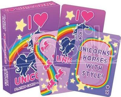 AQUARIUS ENT Unicorns I Love Playing Cards Carte Da Gioco