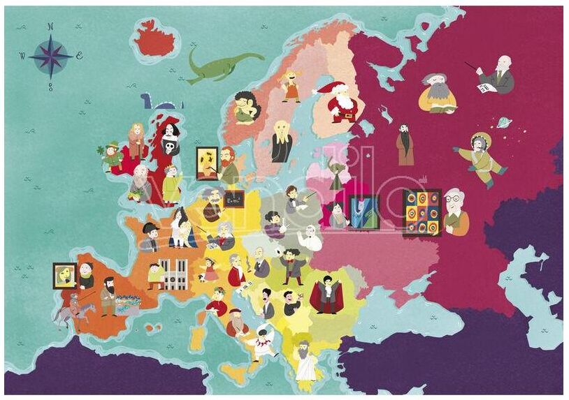 CLEMENTONI Great People In Europe Exploring Maps Puzzle 250pcs CLEMENTONI Great People In Europe Exploring Maps Puzzle 250pcs