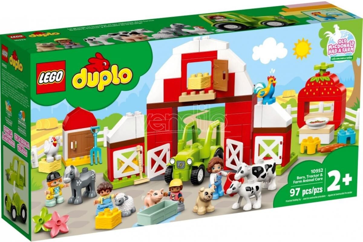 Lego Duplo 10952 - Fattoria Con Fienile, Trattore E Animaletti Lego Duplo 10952 - Fattoria Con Fienile, Trattore E Animaletti