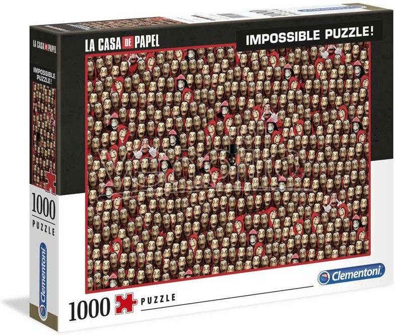CLEMENTONI Money Heist Impossible Puzzle 1000pcs CLEMENTONI Money Heist Impossible Puzzle 1000pcs