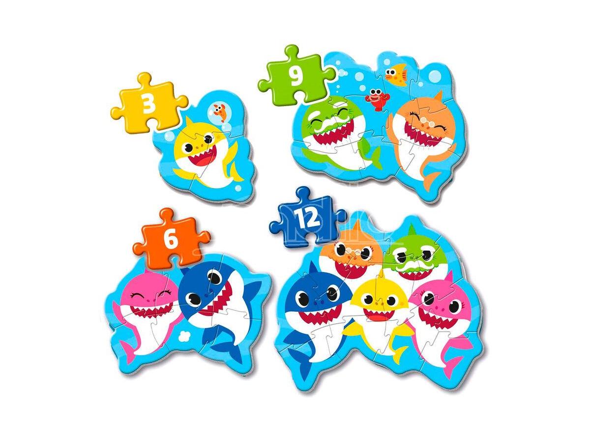 CLEMENTONI Baby Shark My First Puzzle 3-6-9-12pcs