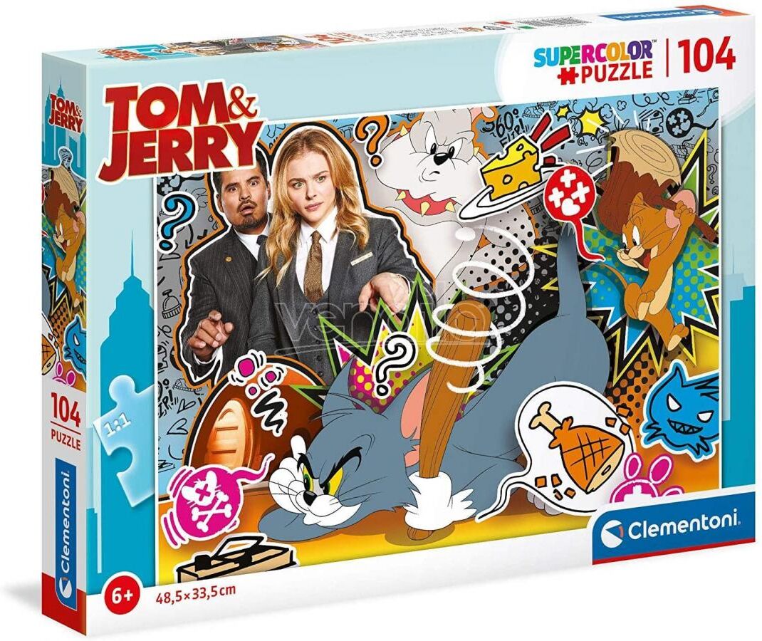 CLEMENTONI Tom E Jerry Puzzle 104 Pezzi 48,5x33,5cm CLEMENTONI Tom E Jerry Puzzle 104 Pezzi 48,5x33,5cm