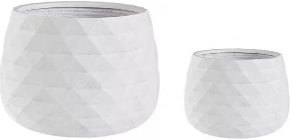 contemporary style set2 vaso pyramid ciotola bianco