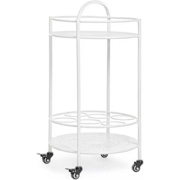 contemporary style carrello c-p. bottiglie burton bianco