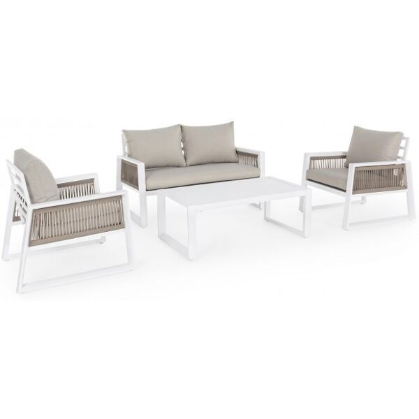 contemporary style set4 salotto c-c captiva bianco lh30