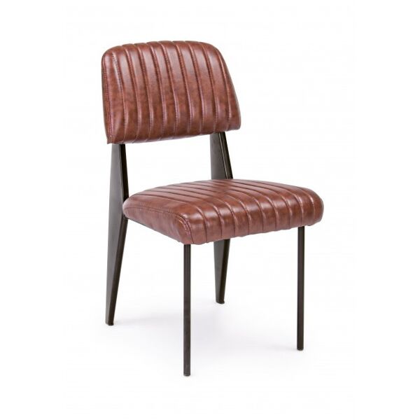 contemporary style sedia nelly arancio scuro vintage