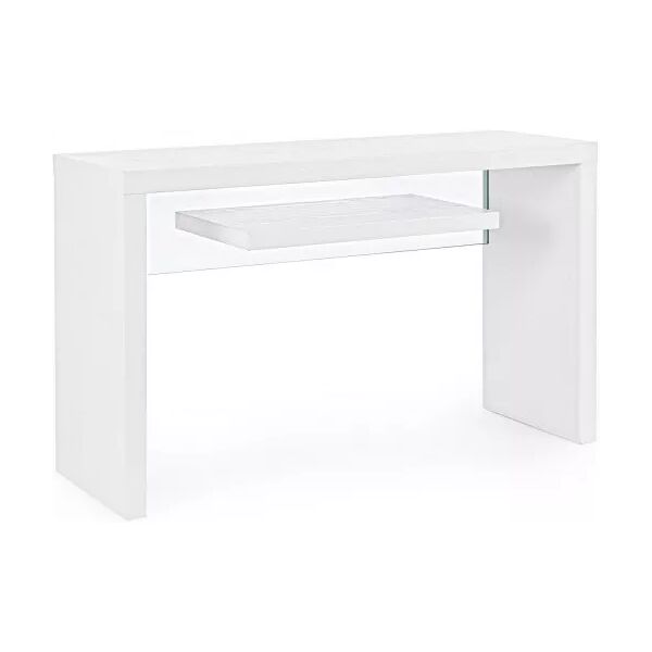 contemporary style consolle 2p line wood bianco 120x40