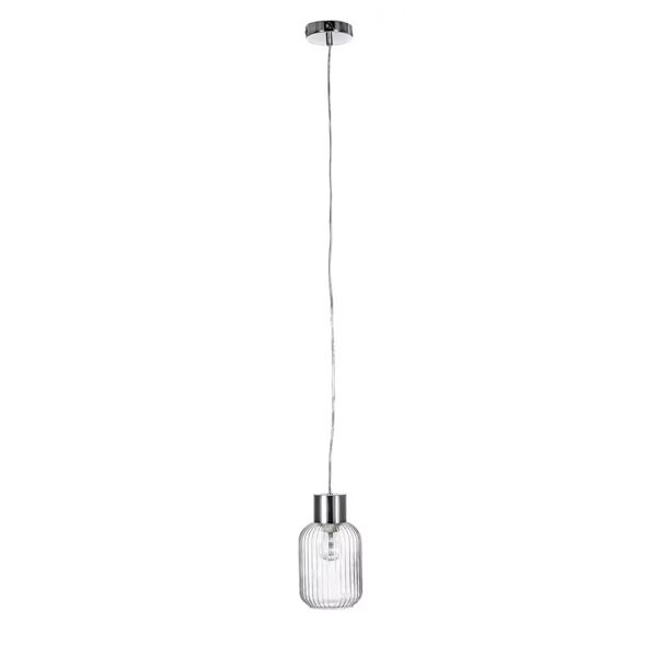 contemporary style lampadario 1luce showy trasp-argento