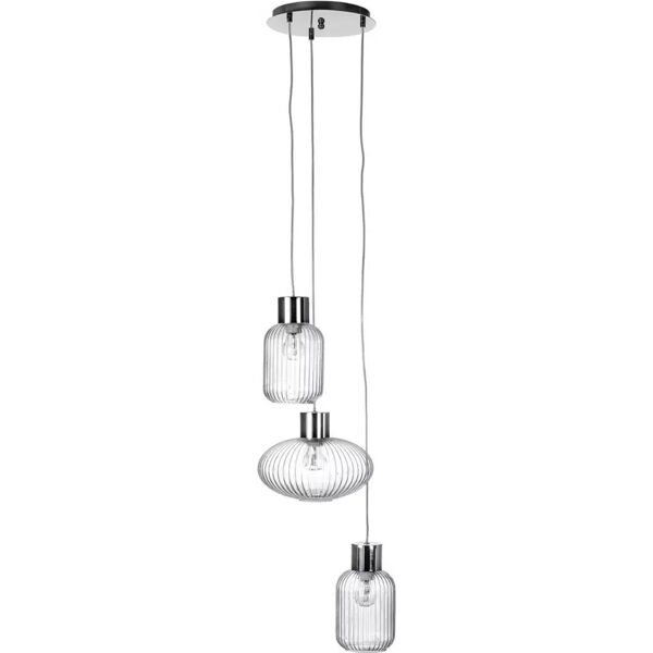 contemporary style lampadario 3luci showy to trasp-arg