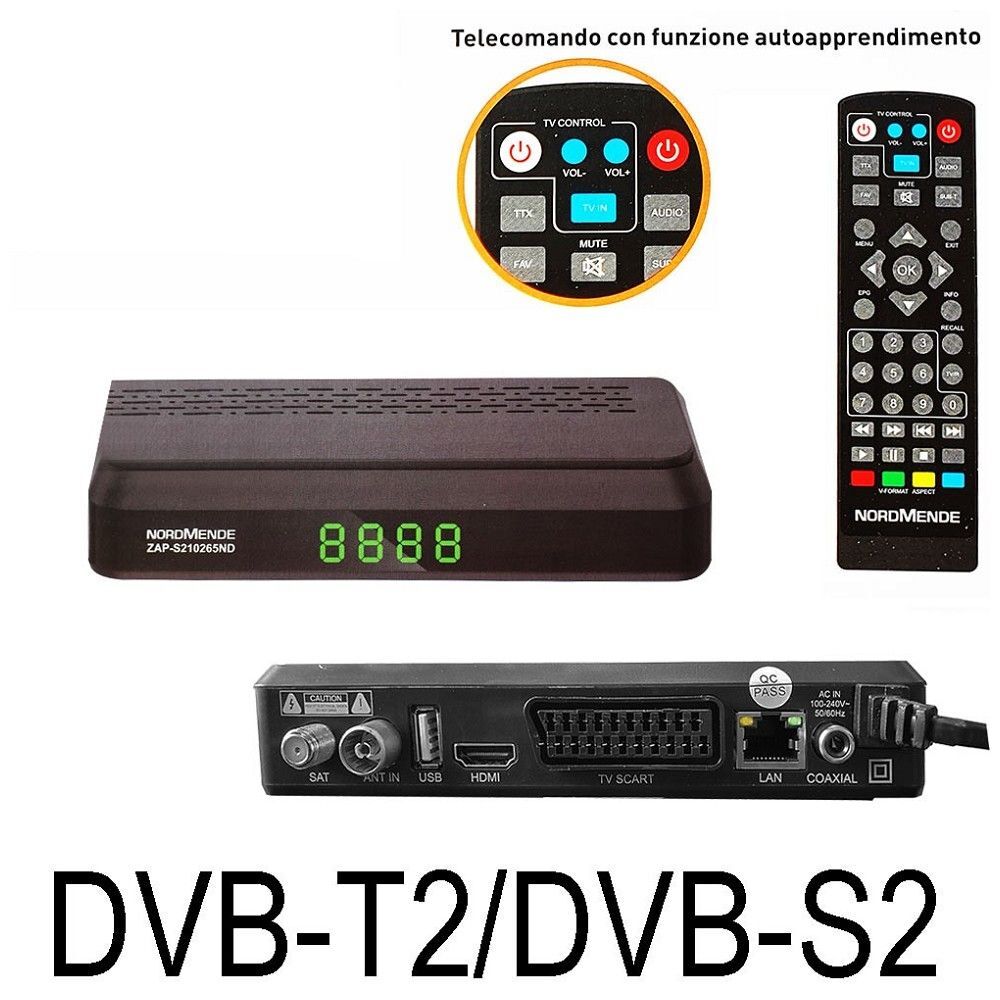 NORDMENDE DECODER SATELLITARE COMBO DVB-T2
