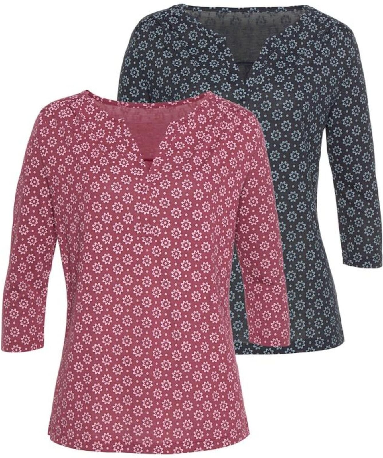 LASCANA Camicia da donna Blu, Rosa