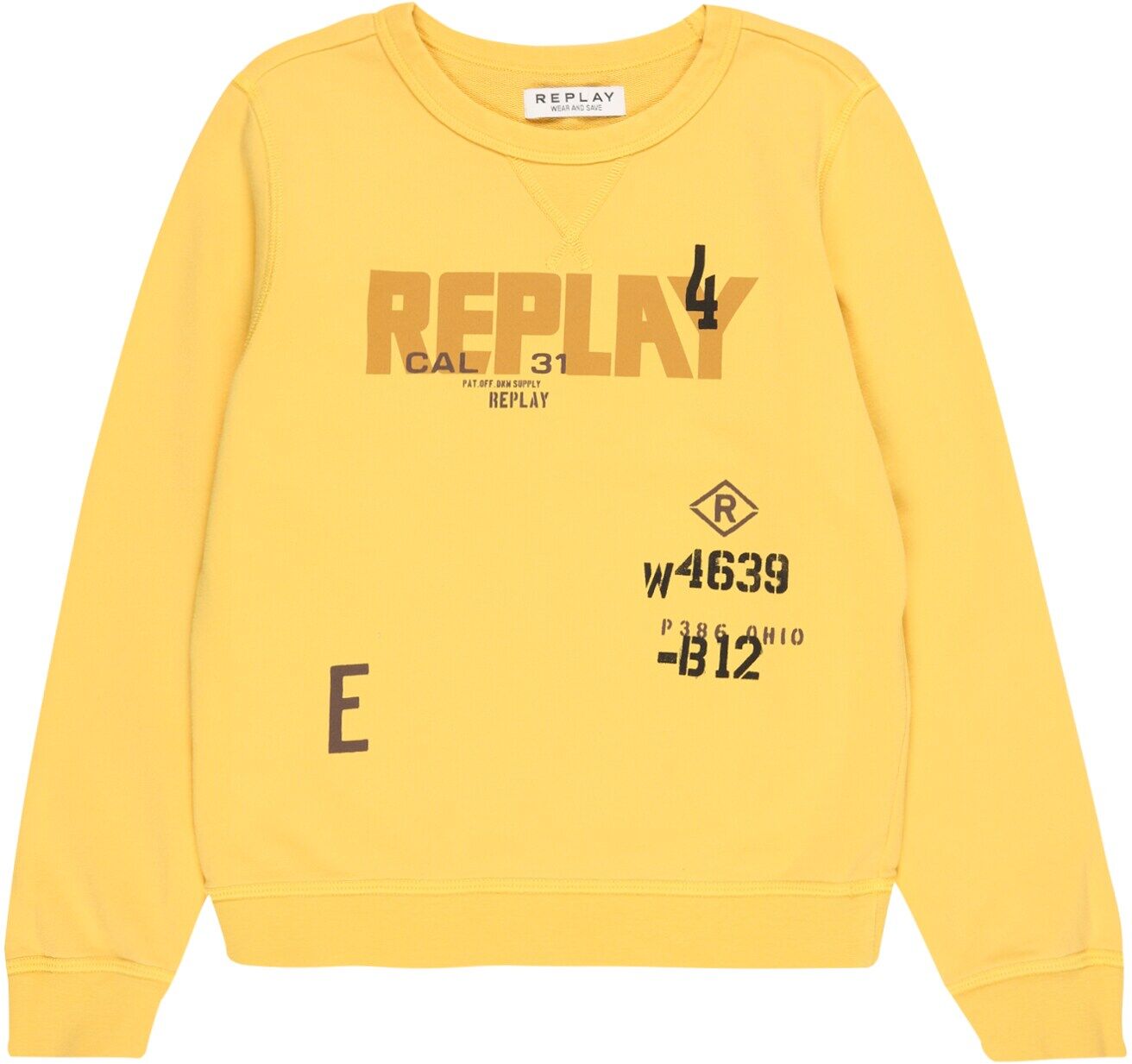 REPLAY Felpa Giallo