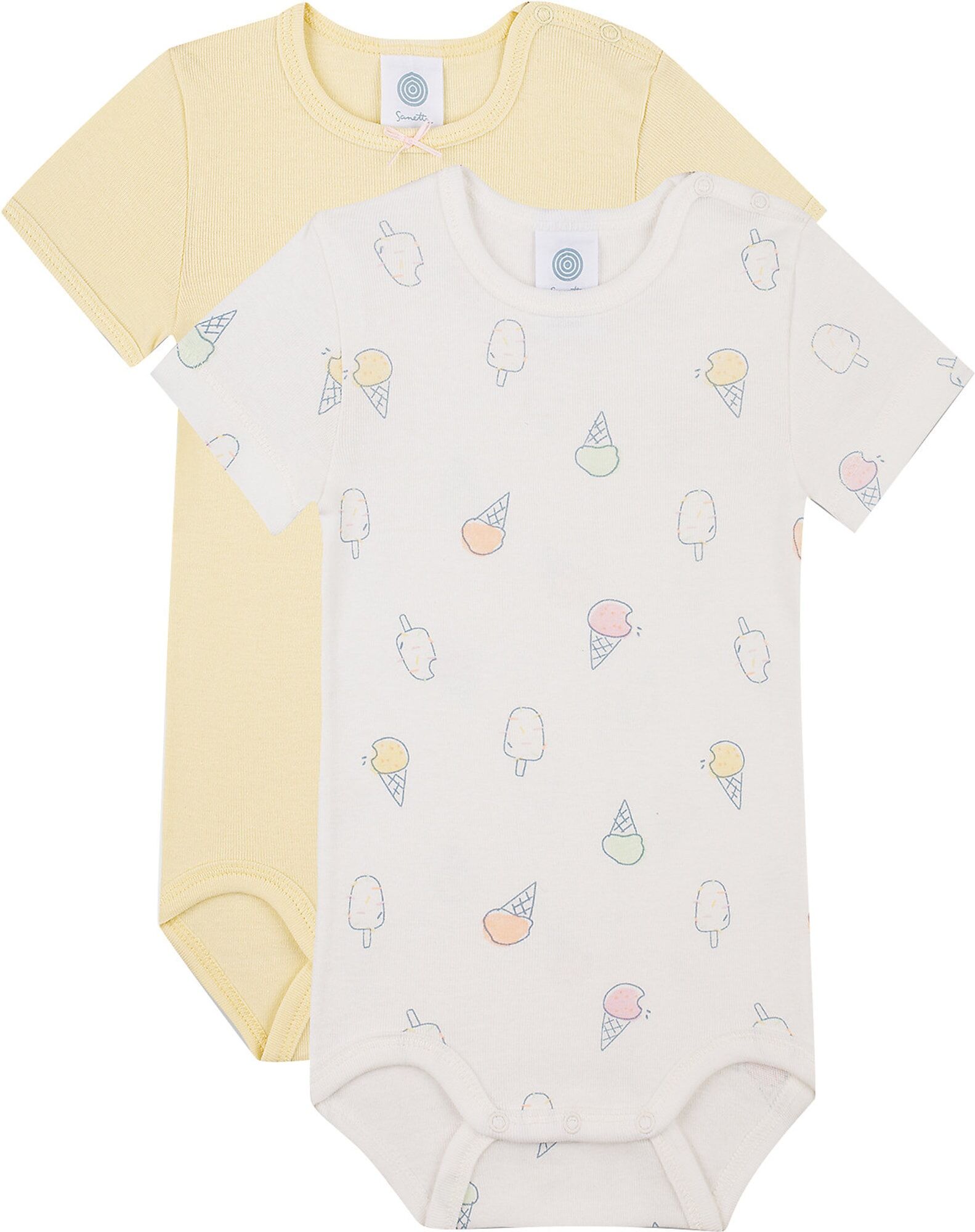 SANETTA Tutina / body per bambino Giallo, Bianco