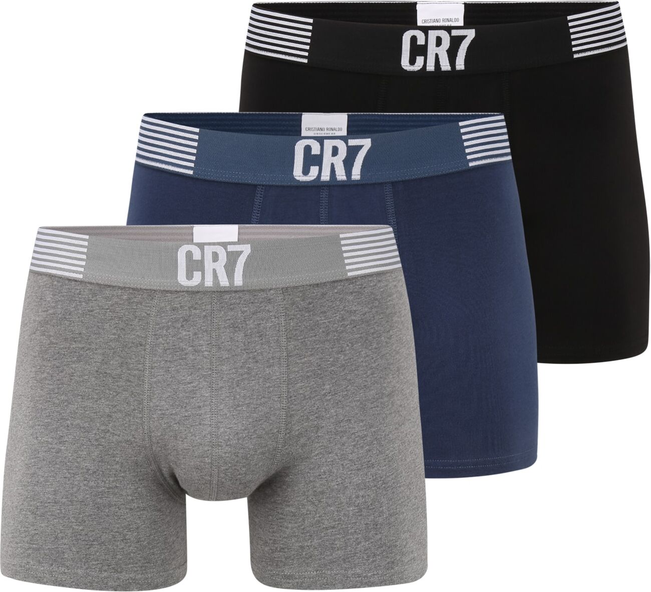 CR7 - Cristiano Ronaldo Boxer 'CR7 Basic Trunk Organic' Grigio, Blu, Nero