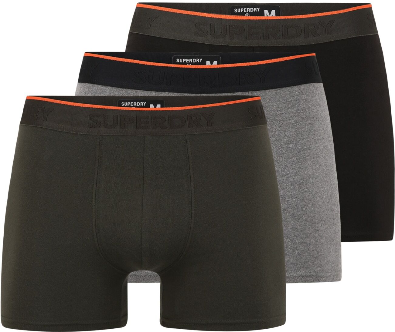 Superdry Boxer Grigio, Nero