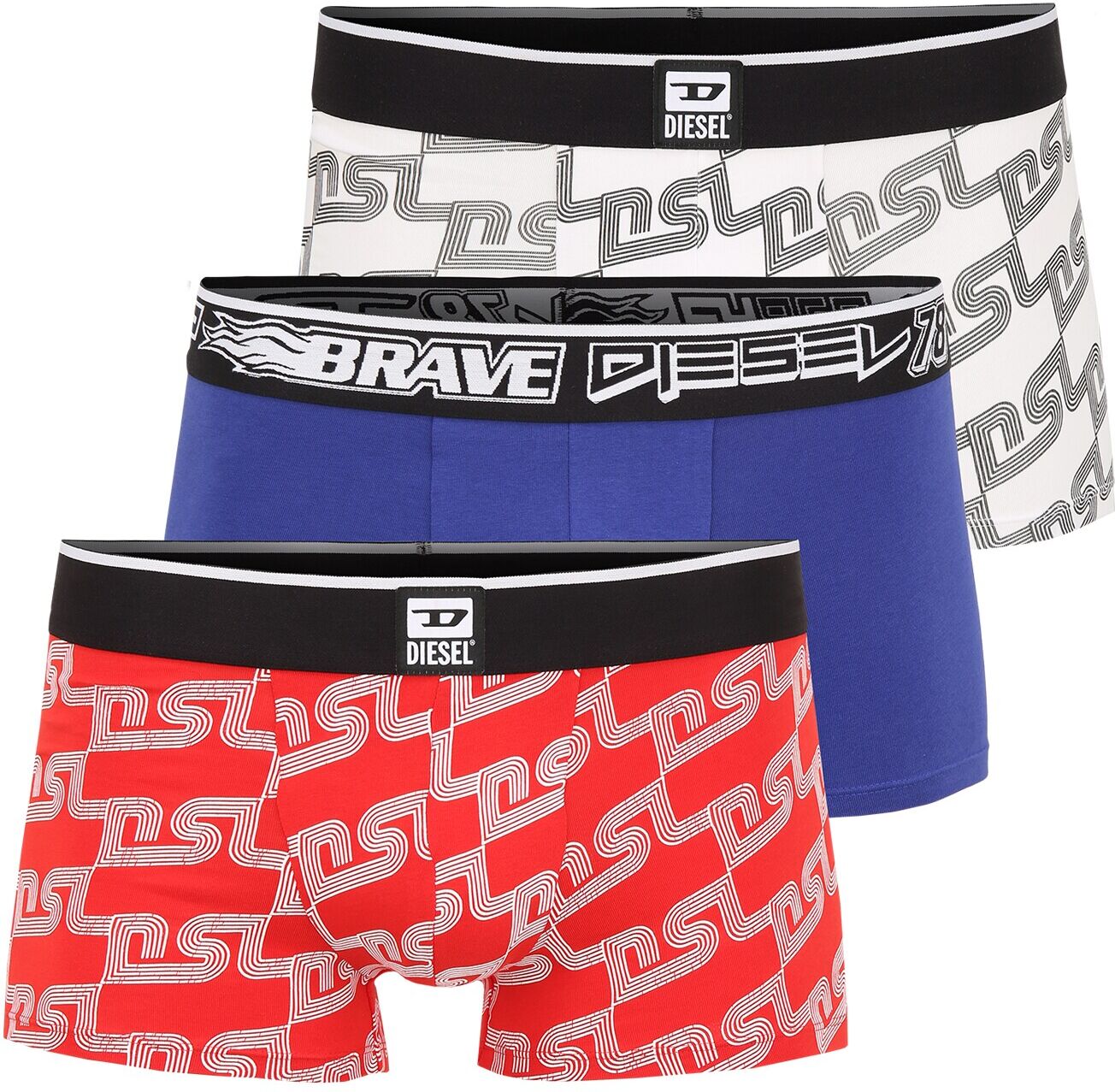 DIESEL Boxer 'UMBX-DAMIEN' Bianco, Rosso, Blu