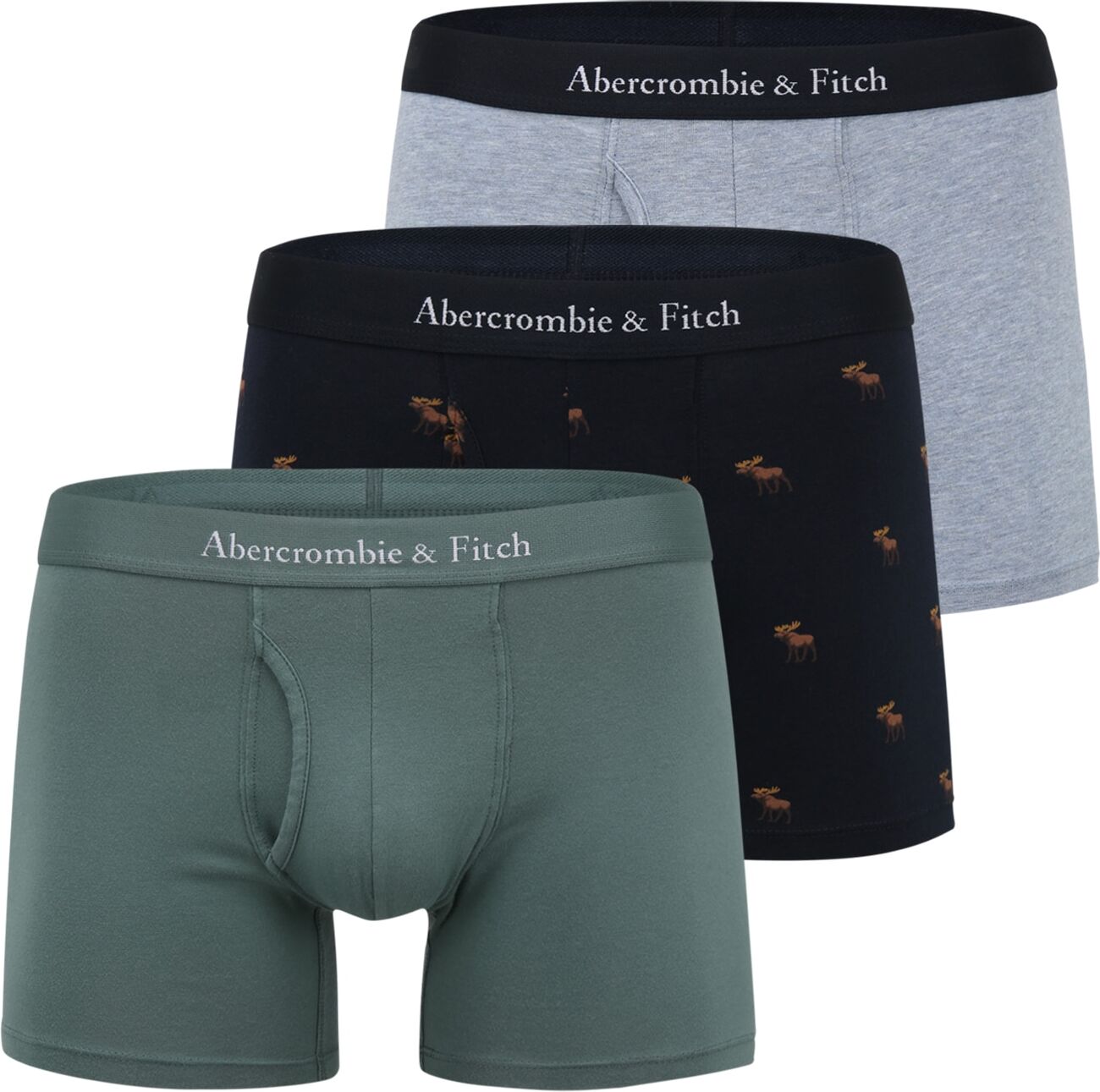 Abercrombie & Fitch Boxer Blu, Nero, Grigio