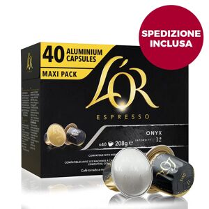 L'OR 200 Capsule Onyx compatibili con sistema Nespresso®