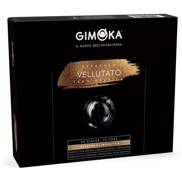 gimoka 50 cialde vellutato 100% arabica compatibili con sistema nespresso® professional