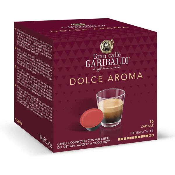 garibaldi 16 capsule dolce aroma compatibili con sistema lavazza a modo mio