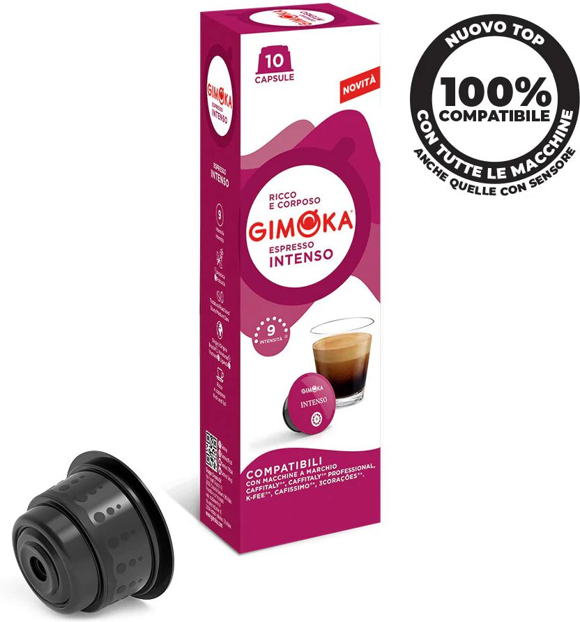 gimoka 100 capsule intenso compatibili con sistema caffitaly, caffitaly professional, cafissimo, k-fee system, verismo by starbucks