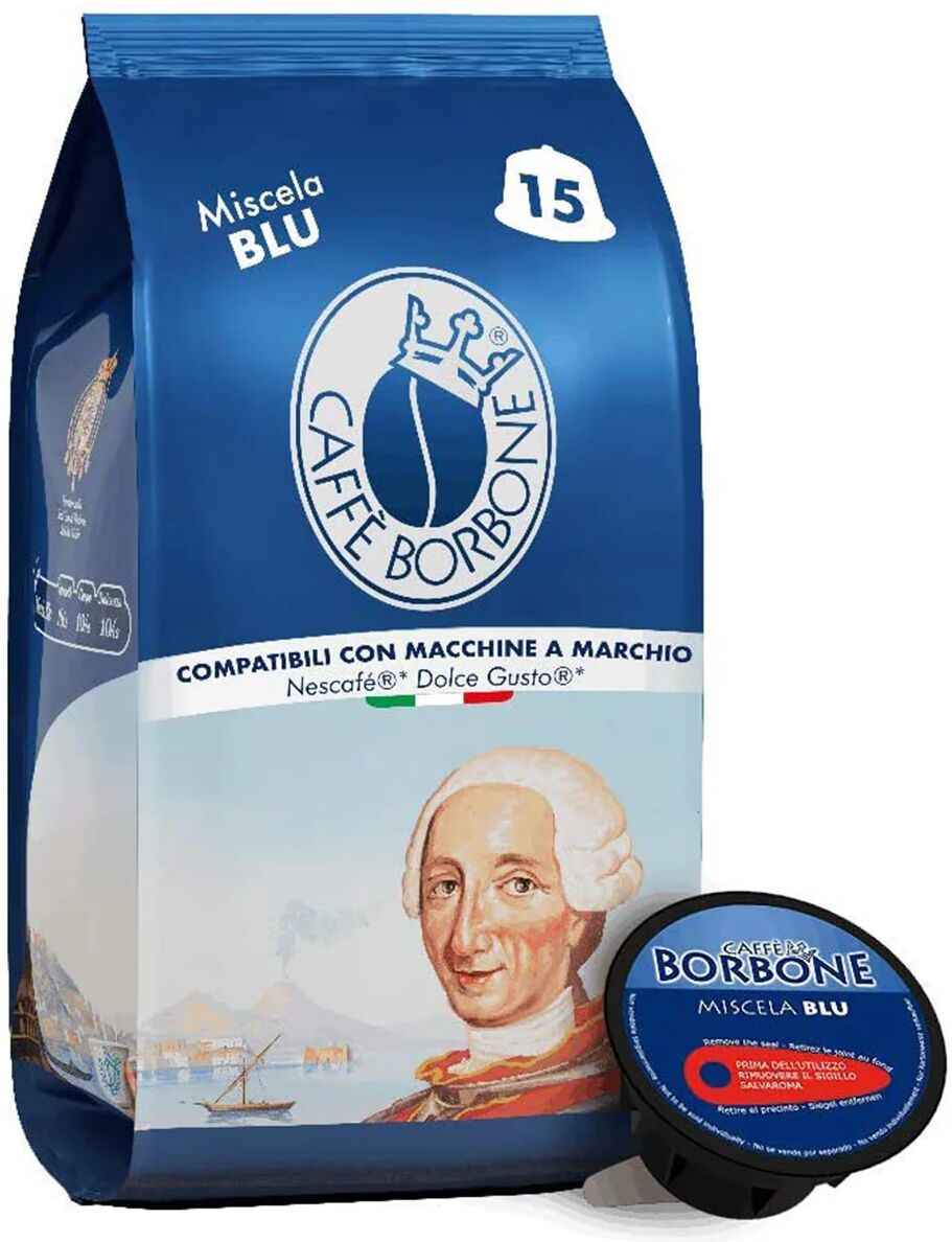 caffè borbone 90 capsule borbone miscela blu compatibili con sistema nescafÉ® dolce gusto®