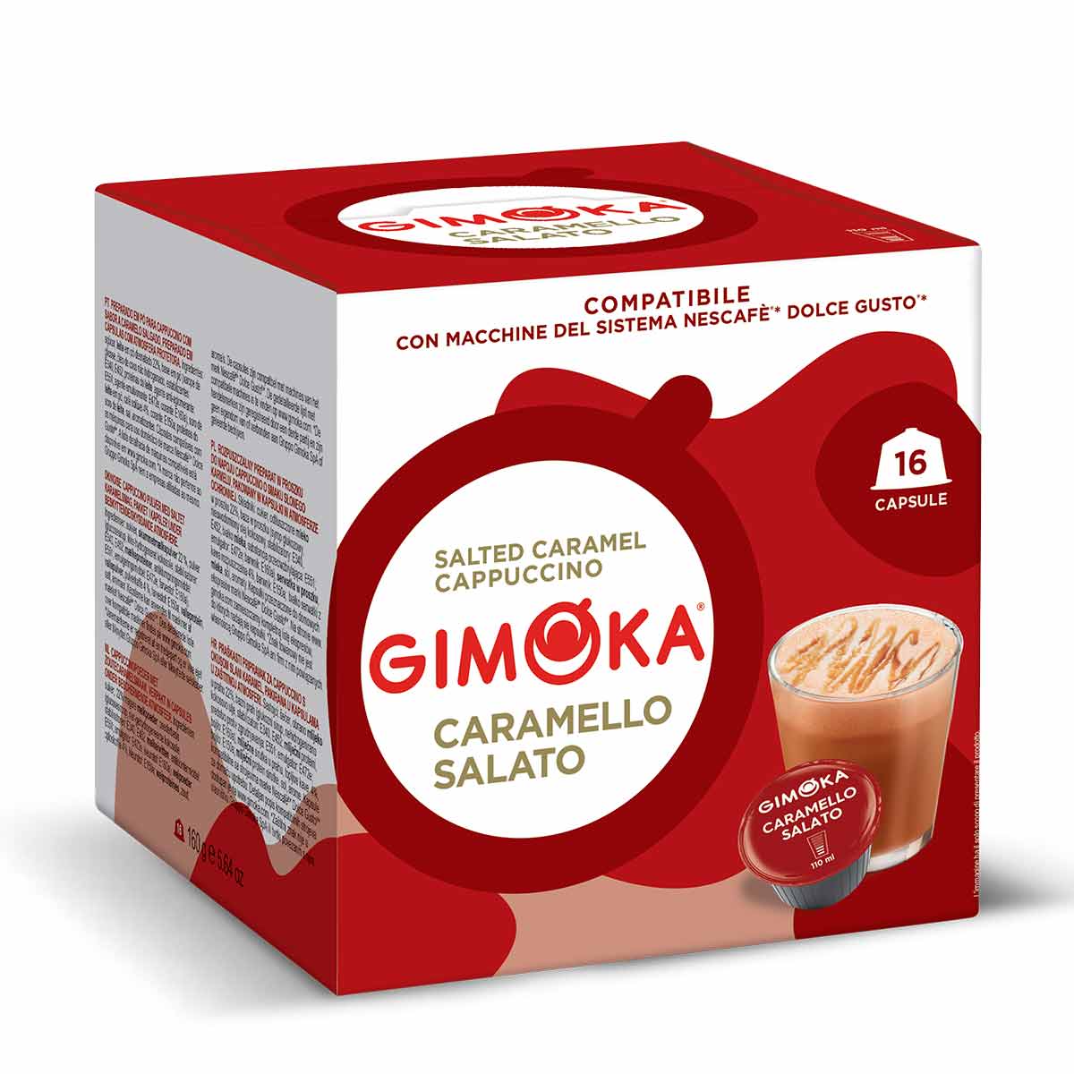 Gimoka 16 Capsule Caramello salato compatibili con sistema NESCAFÉ® Dolce Gusto®